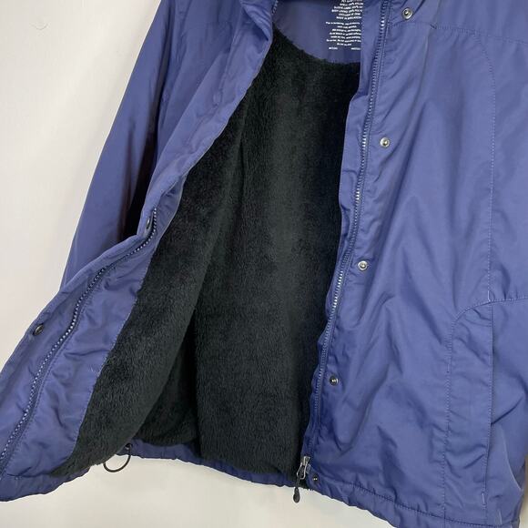 LL Bean Winter Warmer Plush Lined Hooded Winter Snow Jacket Coat Navy Womens M - Picture 12 of 17